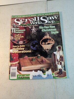 Scroll Saw Woodworking Magazine W/Patterns  Complete Used Holiday 2002 Ornaments