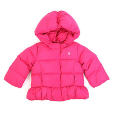 Polo Ralph Lauren Cappotto Piumino Bambina (3m-6m) - Rosa (Bianco Pony)