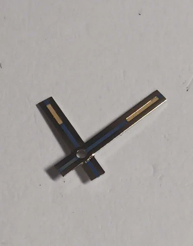 HAND SET BATON SILVER/BLUE WITH LUMINOUS MATERIAL 150/90 FOR AS, ETA ~NOS~ (z0267)