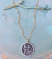 ARTISAN HANDMADE SUNDANCE CHARM NECKLACE HANDCRAFTED SILVER JEWELRY