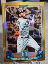Lewis Brinson 2019 Topps Gypsy Queen Chrome Gold Refractor /50 #34 Brewers