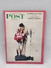 1993 Norman Rockwell Saturday Evening Post #3 Jockey Weighing In Collector Card