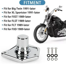 Chrome Solenoid Cover Starter Push Button For Harley Electra Glide 1991-2021