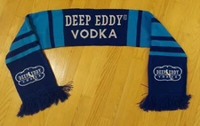 Deep Eddy vodka blue promotional winter scarf