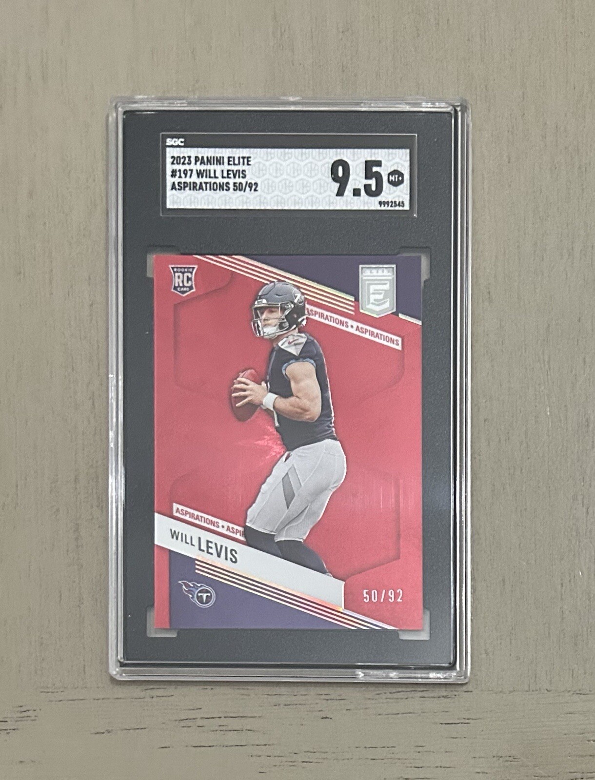 2023 Panini Elite Will Levis #197 Aspirations #’d 50/92 SGC 9.5 Mint Rookie !