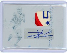 2017 Panini Xr Printing Plate Patch Autograph #AS-TK Travis Kelce 1/1 