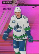 20-21 2020-21 Synergy Olli Juolevi ROOKIE PURPLE FX #FX-OJ Canucks 153/349