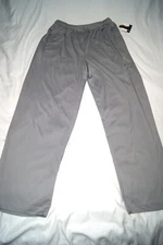 perry ellis portfolio activewear pants men's large gray stretch waist drawstring