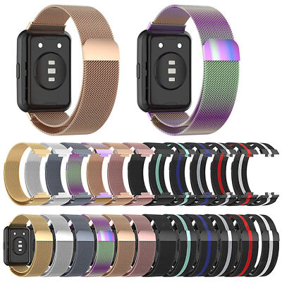 For Huawei Watch Fit 2 Strap Milanese Band Magnetic Loop Strap Stainless Steel