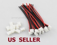 US SHIP 10 PCS 2S1P Balance Charger Cable 22 AWG Silicon Wire JST XH Plug