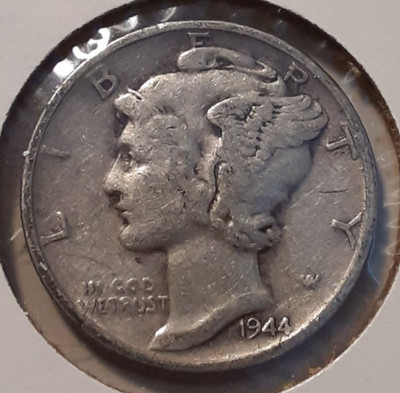 1944 Mercury Dime 10c Philadelphia Mint 90% Silver (#175-12920/RBJ)