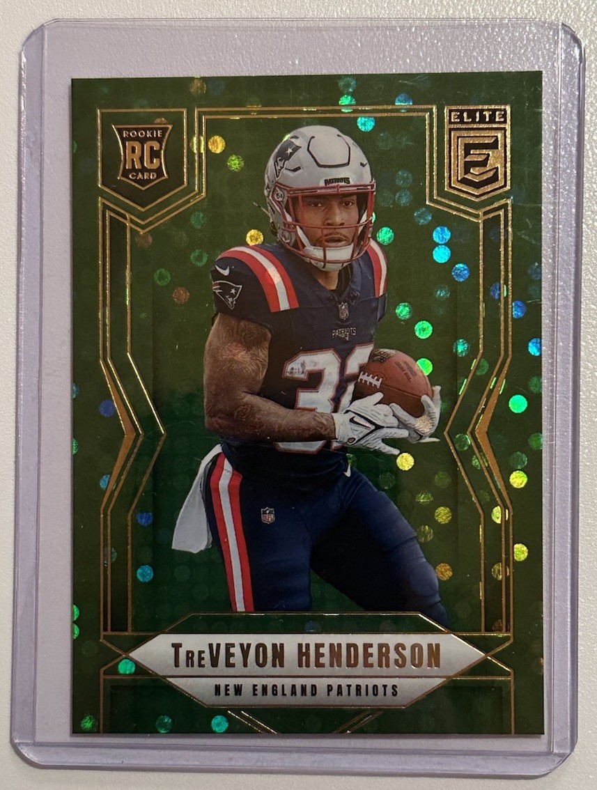 2025 Panini Donruss Elite Treveyon Henderson  Rookie #152 Green Disco (RC)