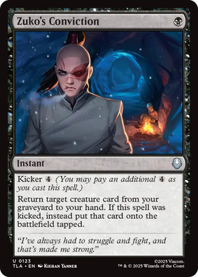 x4 Zuko's Conviction U MTG Avatar: The Last Airbender M/NM, English