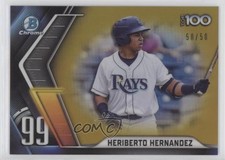 2022 Bowman Chrome Scouts Top 100 Gold Refractor 50/50 Heriberto Hernandez 1p5