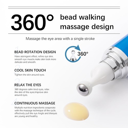5% Caffeine Eye Serum, Anti-Aging Hydrating Eye Serum, Eye Roller Serum with ... - Picture 2 of 7