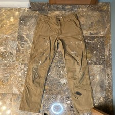 Carhartt Men's Relaxed Fit Workwear Pants Brown Canvas Cargo Straight Leg