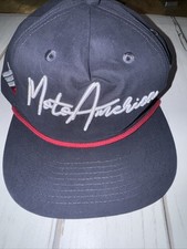 MotoAmerica Blue Navy Red Cotton Snapback Bas...