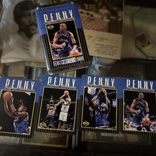 VTG 1996 Penny Anfernee Hardaway Upper Deck 4 All Metal Cards Tin Orlando Magic