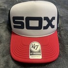 ‘47 Chicago White Sox Mlb Trucker Cooperstown Foam Front Script Hat Cap