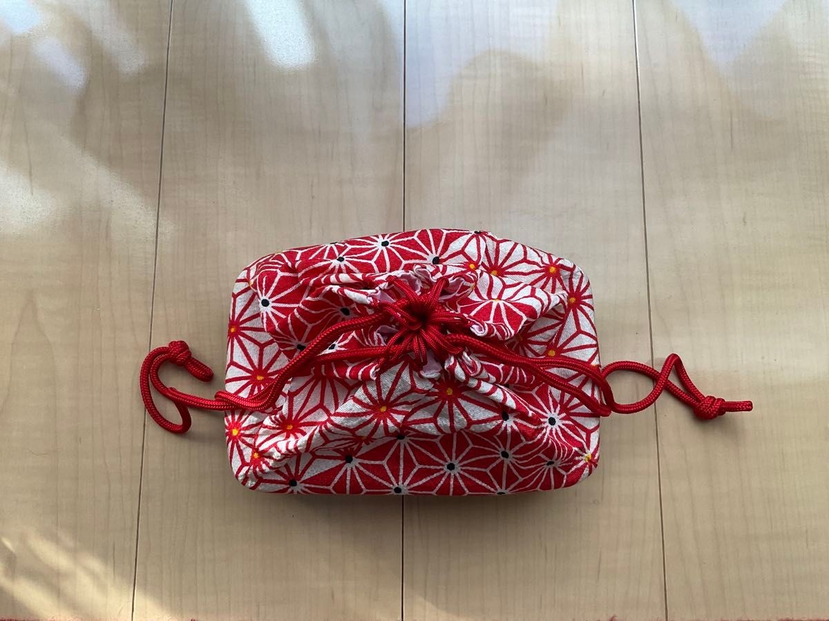 Japanese Pattern Drawstring Bag Hemp Leaf Pattern… - image 2