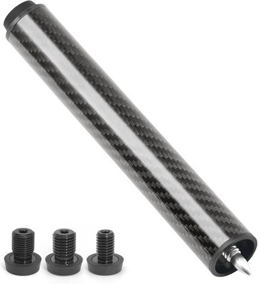 Pool Cue Extension with 3 Bumpers Carbon Fiber Billiard Cue Extender Pool Cue Ac