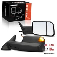 Pair Towing Mirrors Compatible with Ram  Dodge Models, 1500 2500 3500, 2009