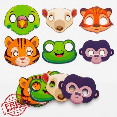 Blueweenly VBS Rainforest Animal Masks 24 Pcs Multicolor