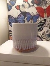 Ceramic Plant Pot Planter Red / Pink Ombre Geometric Glazed 14cm Tall