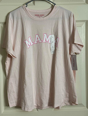 Ingrid + Isabel Maternity Pink Mama Graphic Crew Neck Short Sleeve T-Shirt XL