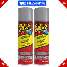 Flex Seal 14 oz 2-Pack Gray Rubber Spray Sealant   Waterproof Stop Leaks Coating