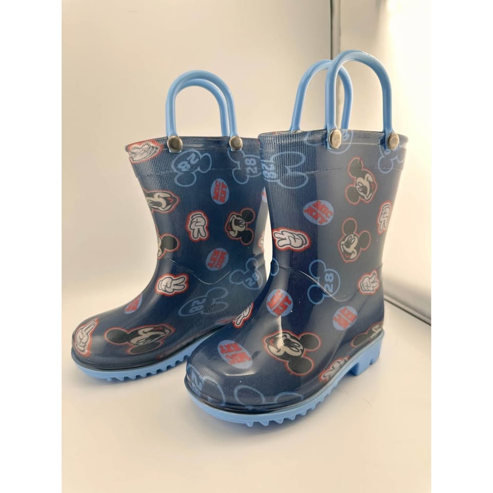 Disney Mickey Mouse toddler PVC Rainboots SIZE 4 Licensed Bl