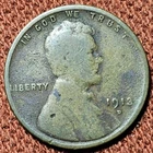 1913 D Lincoln Wheat Cent 1C Bronze Coin AG/G Details