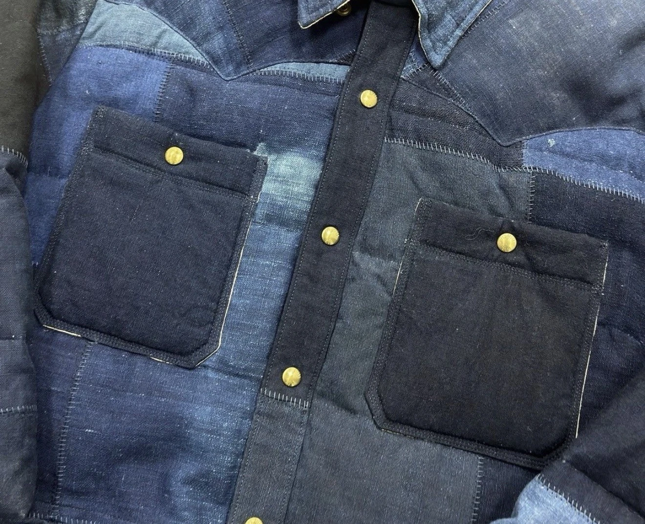 Visvim FW15 ICT Kerchief Down JKT Kofu Made in Japan Indigo Dye Size 3/L Rare - product detail image 4