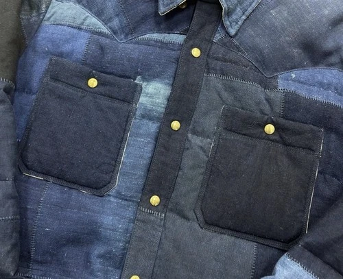 Visvim FW15 ICT Kerchief Down JKT Kofu Made in Japan Indigo Dye Size 3/L Rare image 4