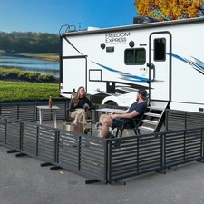 Portable Charcoal Fence Panel Kit Indoor Outdoor Adjustable Display Pet Safety