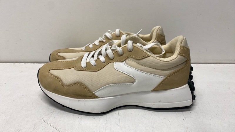 Serra Women Sneakers 804087 Beige Textile Lace-Up 7