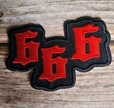 666 Satanic Devil Occult Red And Black Embroidered Iron on Patch