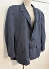 2-Button Blue & Black Houndstooth Size 44 Men’s Sports Coat Laurent By Oxxford — photo 2