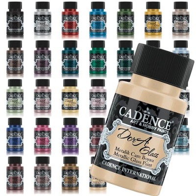 Cadence Dora Glas & Porzellanfarbe Glitzer-Metallic - 50ml