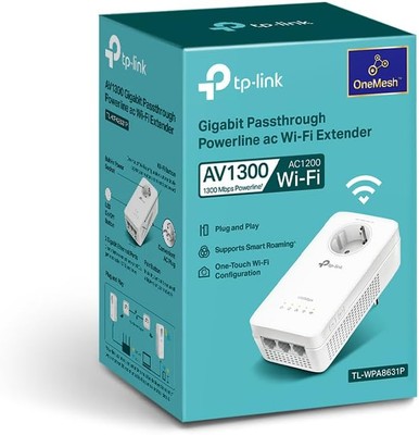 TP-Link TL-WPA8631P WLAN Powerline Adapter Dualband WLAN 1200Mbit/s, AV1300
