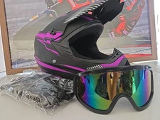 Small Youth Dirt Bike Helmet Set Includes Gloves, Goggles, Mask, Ideal Helmet