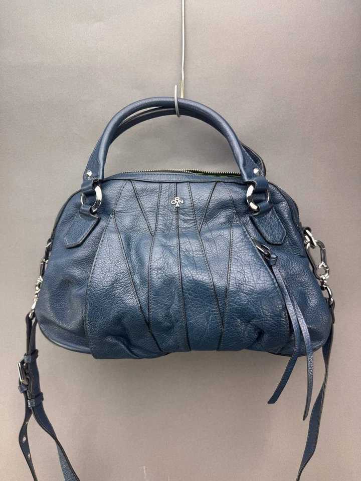 Bolso Cartera OrYANY Trina Cuero Italiano Azul Foto 2 de 4