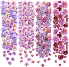 120 Pcs Artificial Flowers Bulk Mini Silk Flower for Crafts Fake Small Flowers H