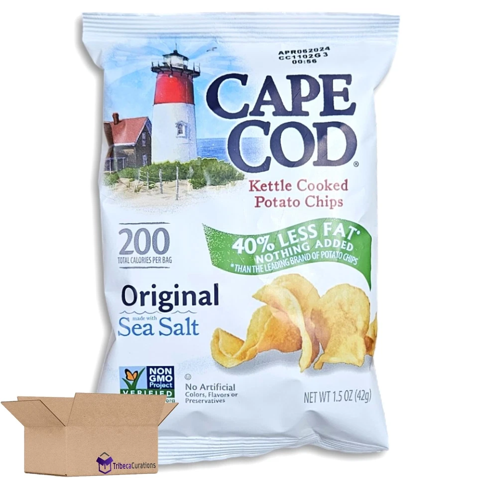 Cape Cod 40% Less Fat Kettle Cooked Potato Chips Value Pack   Original Sea Salt - Image 3 of 4