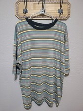 Vintage Bugle Boy T Shirt Striped Short Sleeve USA Made
