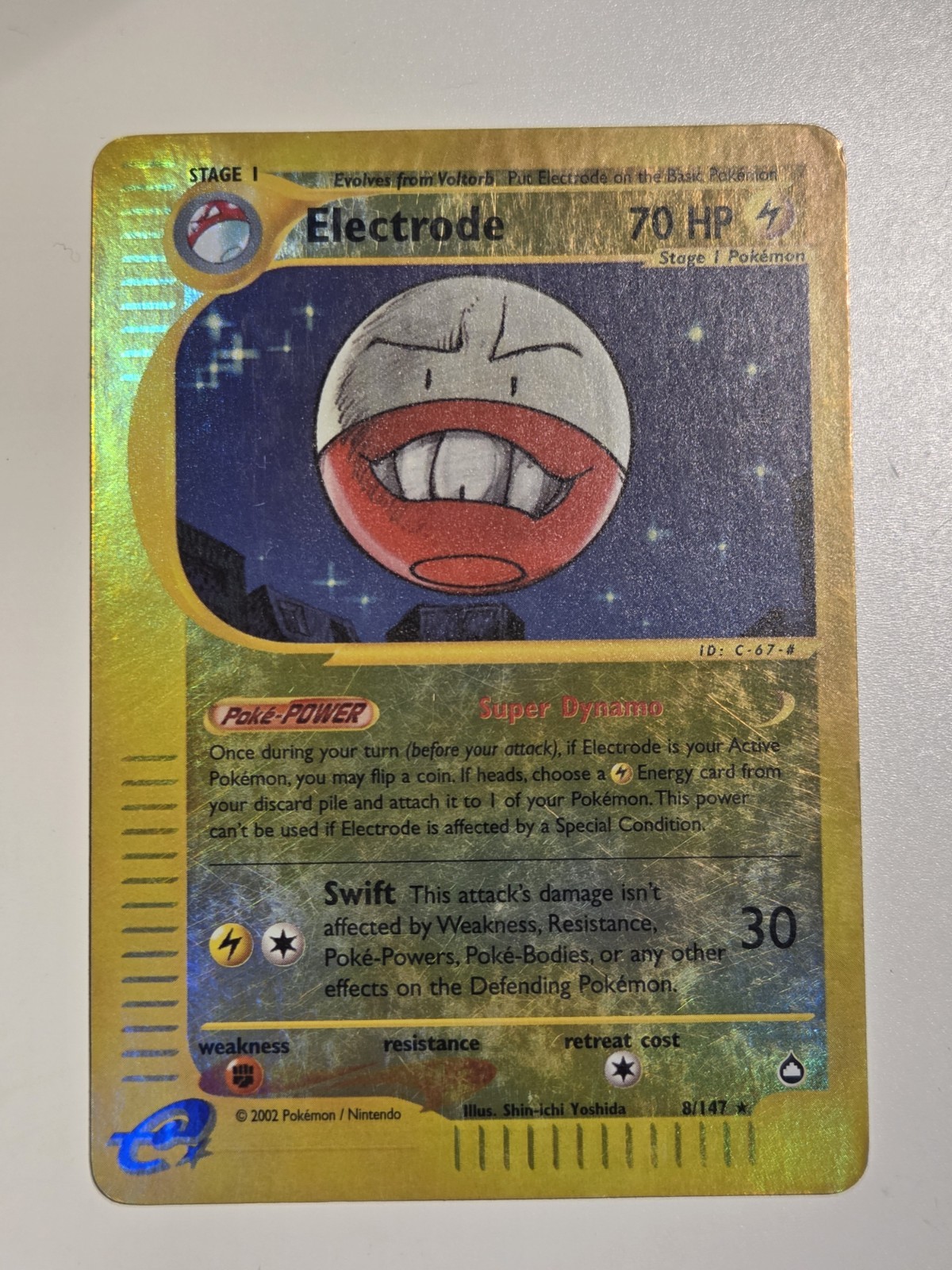 Electrode 8/147 Aquapolis Reverse Holo Moderate Play MP Pokemon DNA GAMES