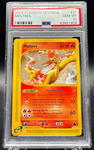 Moltres graded PSA 10 for sale on eBay