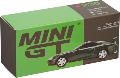 MINI GT 230 Toyota Supra MK4 JZA80 Dark Green Pearl Metallic 1:64