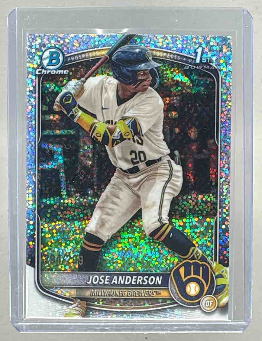 Jose Anderson 2025 Bowman Chrome #BCP-193 Speckle Refractor 1st RC /299