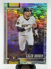 2026 Topps Series 1 Celebration Caleb Durbin #297 Opening Day Logos -Brewers